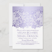 Lavendelkant Elegante  verlovingsfeest Kaart (Voorkant)