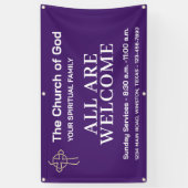 Lavendelkerkbanier met uw logo spandoek (Verticaal)