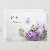 Lavendelkleurige bloemetjes op muziek vrijgezellen kaart (Voorkant)