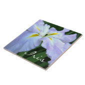 Lavendelkleurige iris (foto) tegeltje (Zijkant)