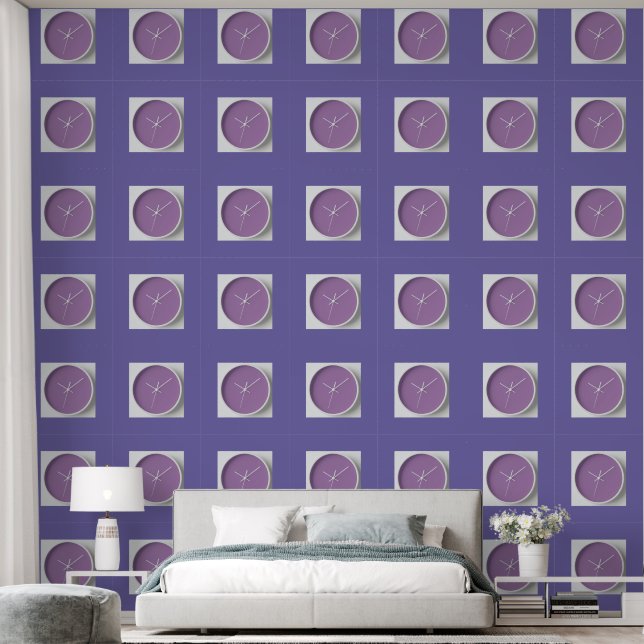 lavendelklokken behang (Slaapkamer)