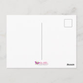 Lavendelkop Sinaasappel Breasted Fantasy Bird Briefkaart (Achterkant)