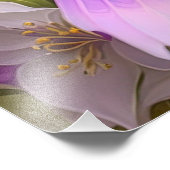 Lavendelkop Sinaasappel Breasted Fantasy Bird Foto Afdruk (Hoek)