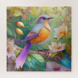 Lavendelkop Sinaasappel Breasted Fantasy Bird Legpuzzel