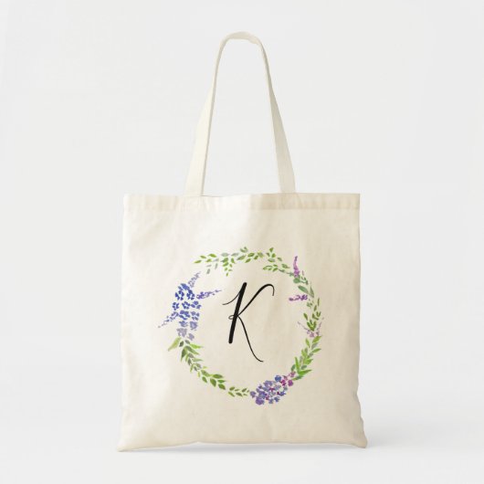 lavendelkrans bruidsmeisje tote bag (Voorkant)