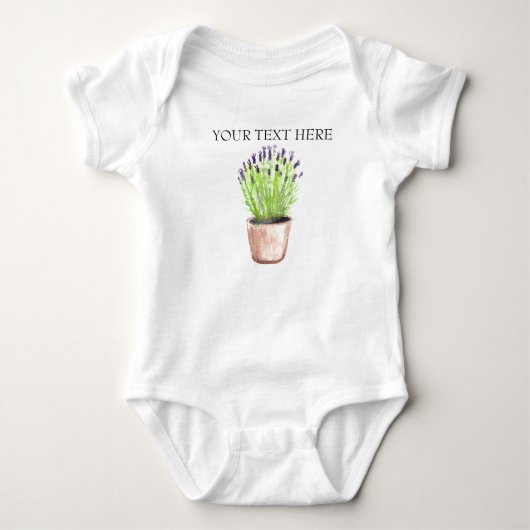 Lavendelkruid potplant paars modern romper (Voorkant)