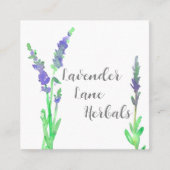 Lavendelkruidbloemen Huidverzorging Botanische Pla Vierkante Visitekaartje (Voorkant)