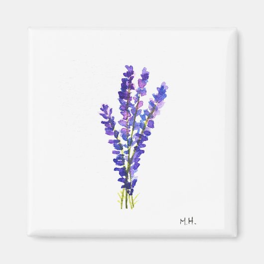 Lavendelkruidentuin keuken vintage waterverf magneet (Voorkant)