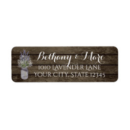 Lavendelkruik en Schuur Houten Adres Etiket