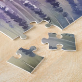 Lavendelkust Zeilboot Watercolorscene Legpuzzel (Zijkant)