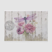 Lavendellibel roze pioenrozen tissuepapier (Voorkant)