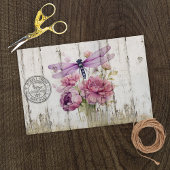 Lavendellibel roze pioenrozen tissuepapier