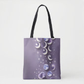 Lavendelmaan Kalme Droomachtige Esthetiek Tote Bag (Voorkant)