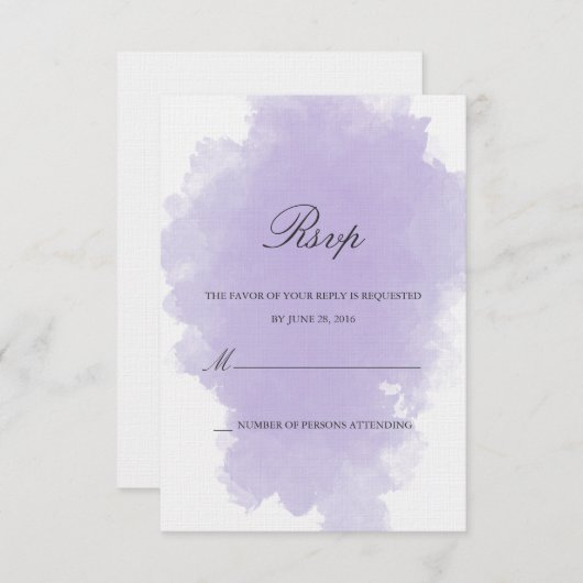 lavendelmist | Response Kaart (Voorkant / Achterkant)