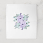 Lavendelmunt Paarse Waterverf pioenen Plaatskaartje (Buitenkant ongevouwen)