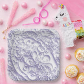 Lavendelpapier Quilling Daisy Design Papieren Bordje (Feest)