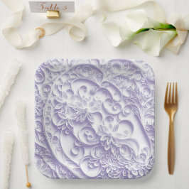 Lavendelpapier Quilling Daisy Design Papieren Bordje