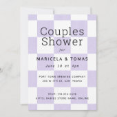 Lavendelpastel geruit Vrijgezellenfeest Kaart (Voorkant)