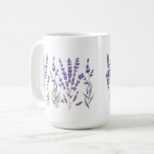 Lavendelpatroon Zuilkaars Koffiemok (Voorkant links)