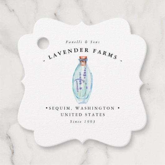 Lavendelpot Logo | Zakelijk Hangtag Bedankjes Labels (Voorkant)