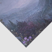 Lavendelrand Moody Gotische Kasteel Tissuepapier (Detail)