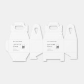 Lavendelroos-soyakaars bedrijf voeg QR-code tekst  Bedankdoosjes (Uitgevouwen)