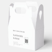 Lavendelroos-soyakaars bedrijf voeg QR-code tekst  Bedankdoosjes (Geopend)