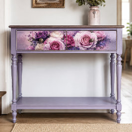 Lavendelroze Roos Boeket Decoupage Tissuepapier