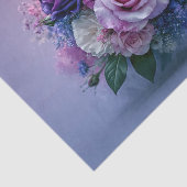Lavendelroze Roos Boeket Decoupage Tissuepapier (Detail)