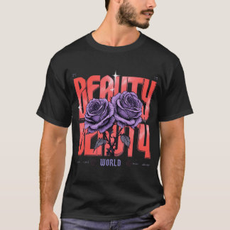 Lavendelrozen en schoonheid t-shirt