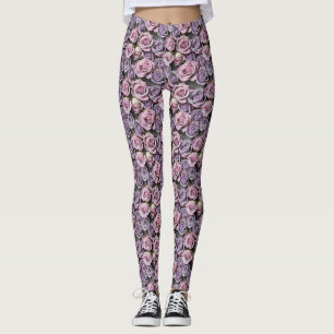 Lavendelrozen Met Zachte Lila En Roze Leggings