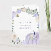 Lavendelrozen Pompoen QR-code Trouwdag (Voorkant)