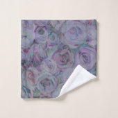 Lavendelrozen Watercolor Kunst Bad Handdoek (Wasdoekje)