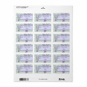 Lavendelstrauss Adressaufkleber Etiket (Full Sheet)