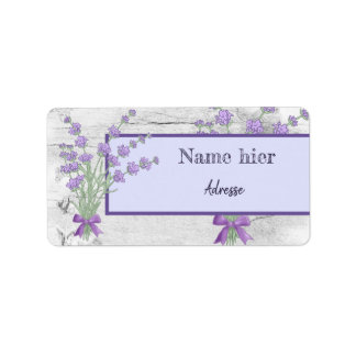 Lavendelstrauss Adressaufkleber Etiket
