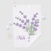 Lavendelstrauss, personalisiert golfhanddoek (Insitu)