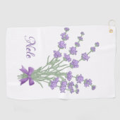 Lavendelstrauss, personalisiert golfhanddoek (Horizontaal)