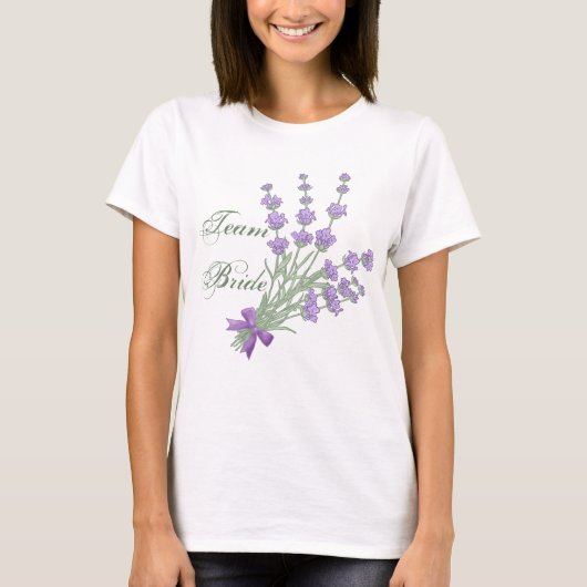 Lavendelstrauss, Team Bride T-shirt (Voorkant)