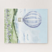 Lavendelstrepen Ballonveld van bloemen Legpuzzel (Horizontaal)