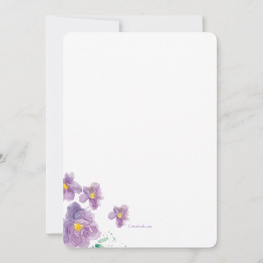 Lavendeltuin uitnodiging (Achterkant)