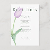 Lavendeltulp Solo Paarse moderne receptie Informatiekaartje (Voorkant)