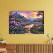Lavendelvallei bij zonsopgang canvas afdruk (Insitu (Woonkamer))