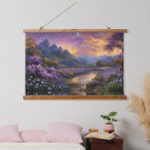 Lavendelvallei bij zonsopgang hangend wandkleed (Slaapkamer)
