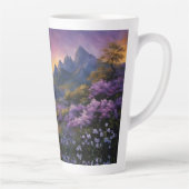 Lavendelvallei bij zonsopgang latte mok (Rechts)