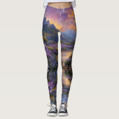 Lavendelvallei bij zonsopgang leggings (Voorkant)