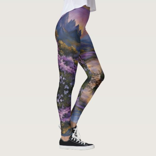 Lavendelvallei bij zonsopgang leggings (Rechts)