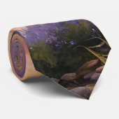 Lavendelvallei bij zonsopgang stropdas (Opgerold)