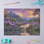 Lavendelvallei bij zonsopgang tissuepapier (Craft)