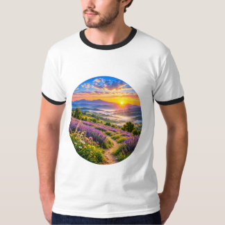 Lavendelvallei Zonsopgang Landschap T-shirt