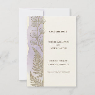 Lavendelvaren Save The Date-uitnodigingskaart Date
